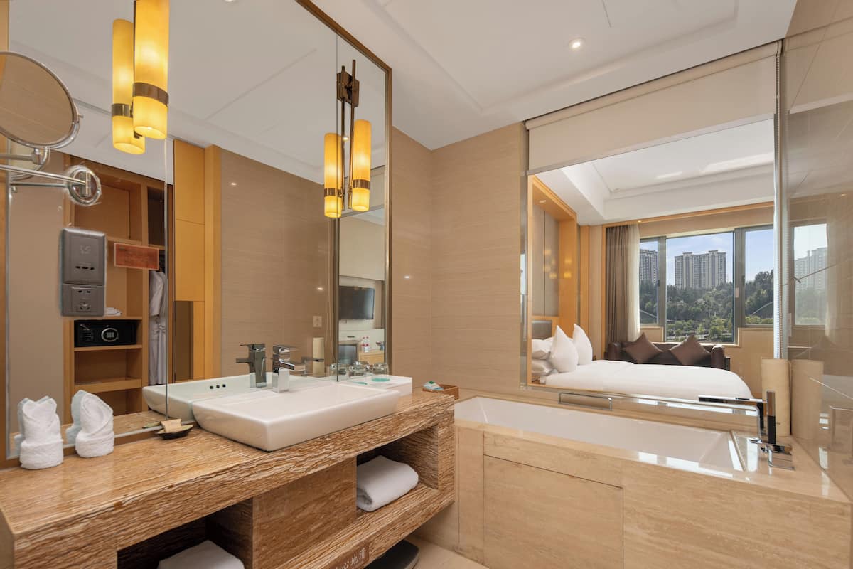 In-room safe, blackout curtains, soundproofing, iron/ironing board
