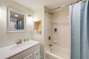 Hair dryer, towels