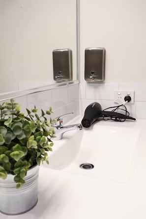 Hair dryer, toilet paper