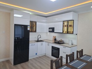 Microwave, oven, stovetop - 43 New Spacious Penthouse (Ulaanbaatar)