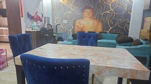 Luxury Apartment, 1 Bedroom, Balcony, City View | Living area | 32-inch LED TV with satellite channels, Netflix, streaming services - Castle Inn Serviced Apartment (New Delhi)