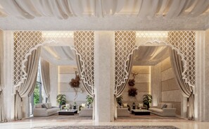 Sittområde i lobbyn