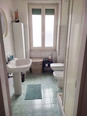 Dusche, Haartrockner, Bidet, Handtücher