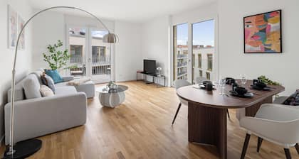 Luxurs 4-Zimmer-Wohnung ARTDECÓ I Terrasse I Familie I Parkplatz I Home Office