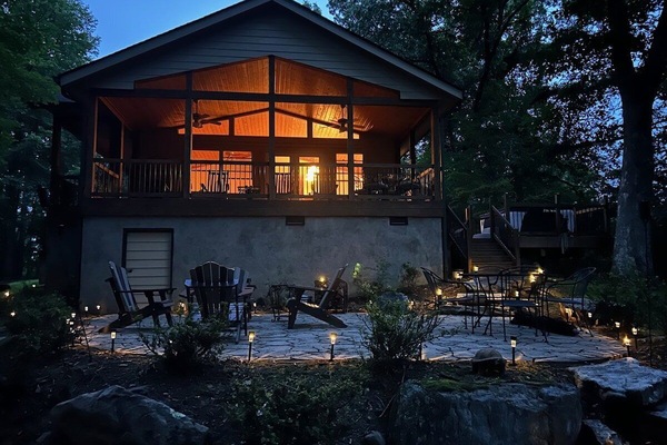 Back Patio at Night!