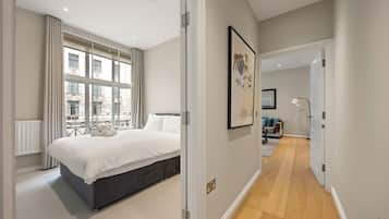 2 slaapkamers, een strijkplank/strijkijzer, gratis wifi, beddengoed