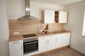 Fridge, oven, stovetop, dishwasher