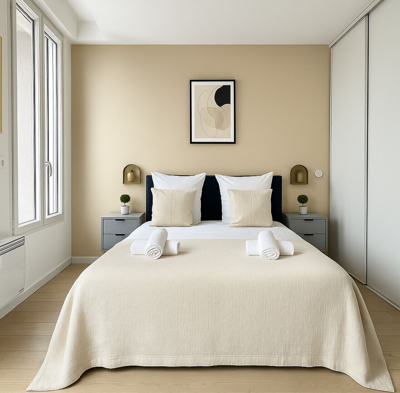 1 chambre, fer et planche à repasser, Wi-Fi gratuit, draps fournis