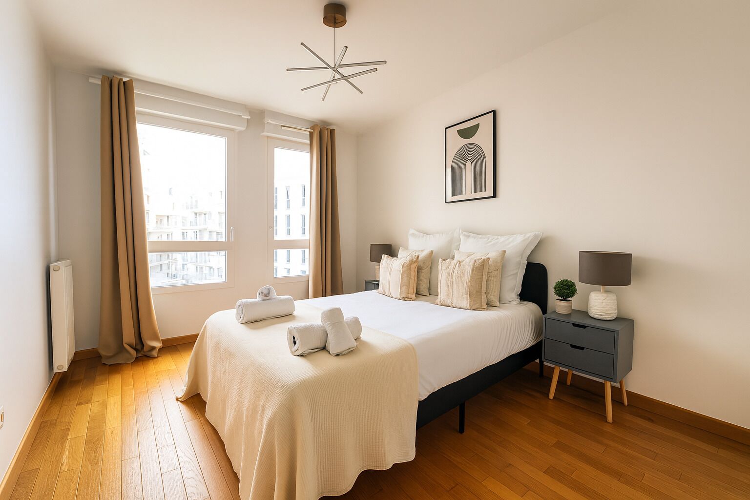 3 bedrooms, iron/ironing board, free WiFi, bed sheets