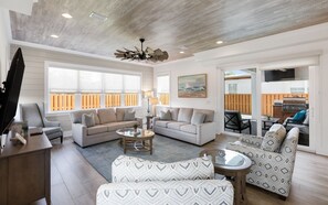 House, Multiple Beds, Pool Access, Pool View (Lynda Lou's) | Living area | 55-inch flat-screen TV with digital channels