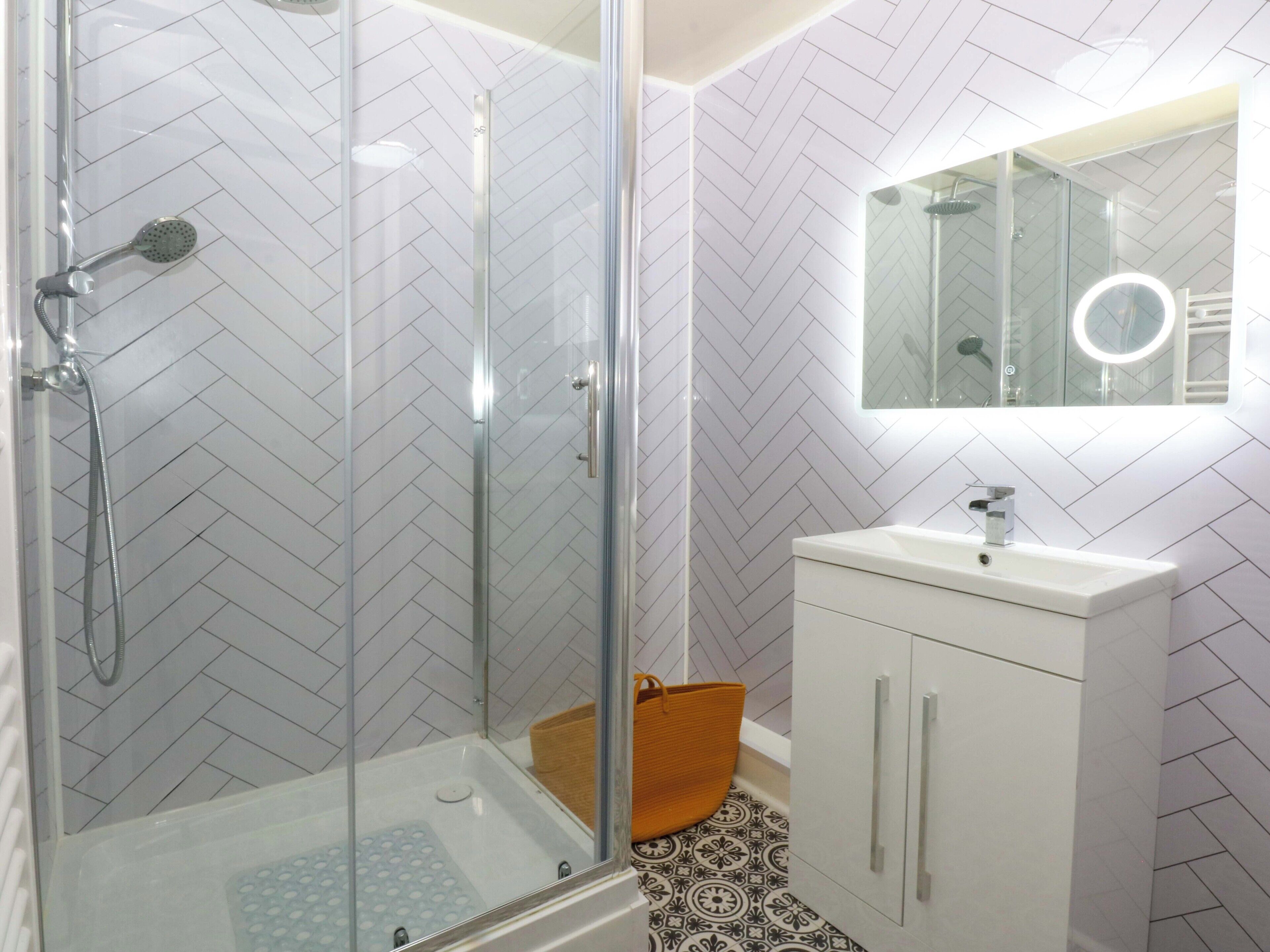 Shower, hair dryer
