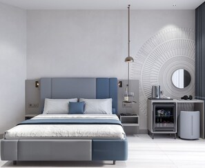 In-room safe, desk, laptop workspace, iron/ironing board