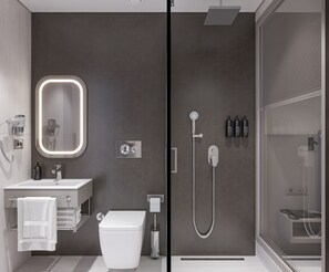 Classic Double Room, Non Smoking, Ground Floor | Bathroom | Shower, hair dryer, towels, soap - Echinus Blue Hotel (Antalya)