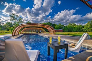 Outdoor pool, a heated pool