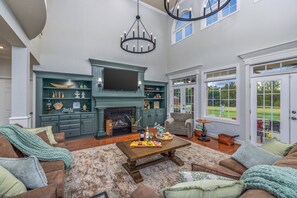 Smart TV, fireplace, video games, books