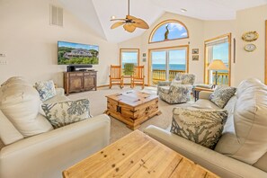 TV connectée, lecteur de DVD, livres, vidéothèque