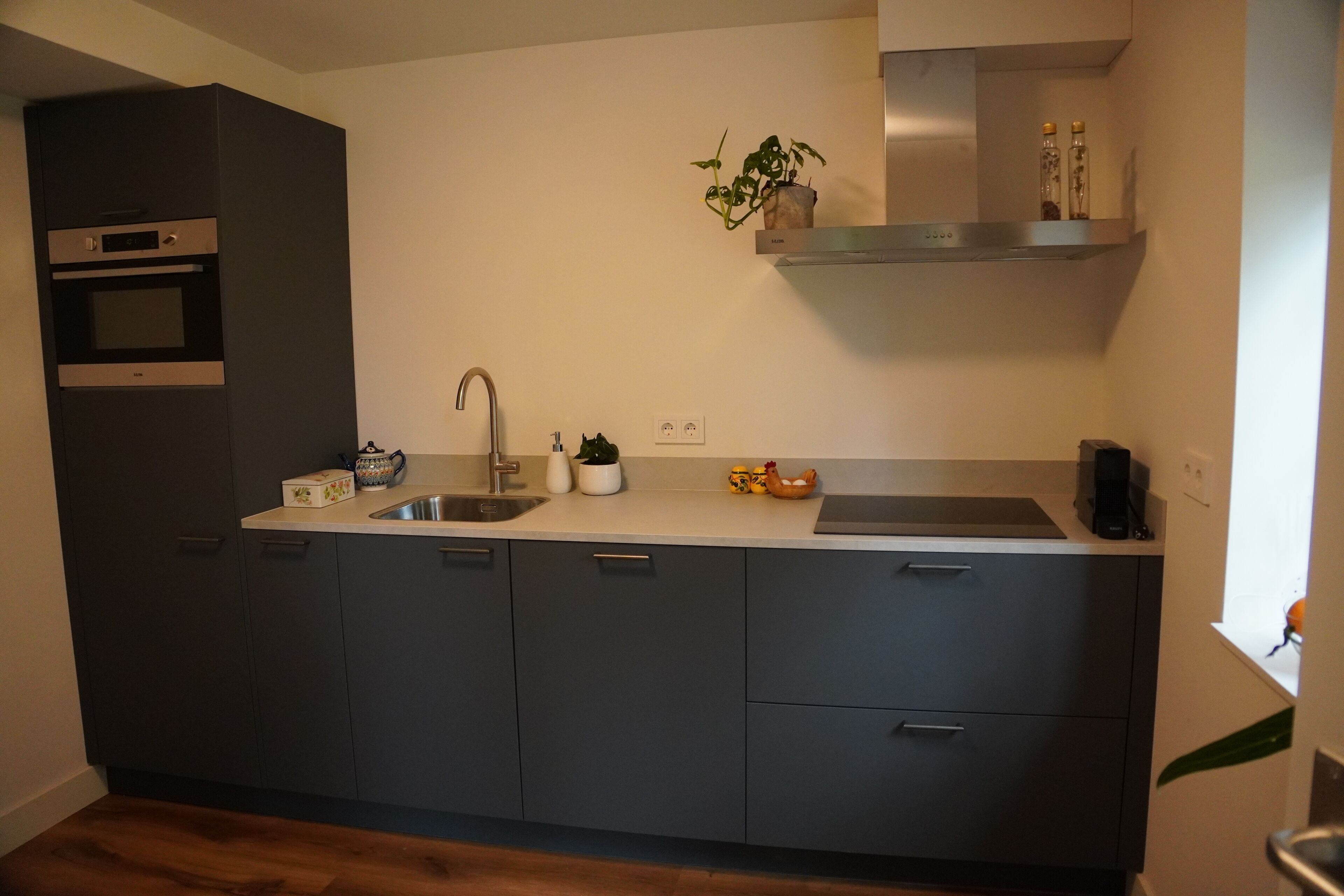 Microondas, horno, placa de cocina y lavavajillas