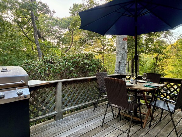 Outdoor dining - Charming Pond Access Cottage Near National Seashore (2409) (Eastham)