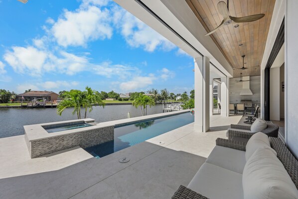 A heated pool