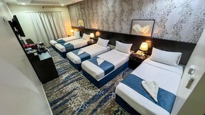 Economy Quadruple Room, Multiple Beds, City View