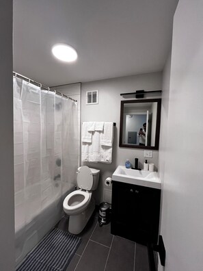 Haartrockner, Bidet, Handtücher, Seife