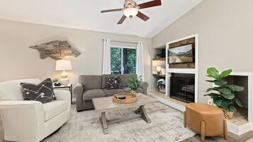 Fernseher, Kamin, Arbeitsbereiche