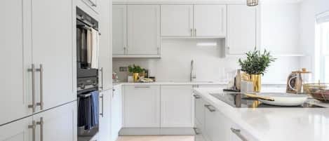 Fridge, oven, stovetop, dishwasher