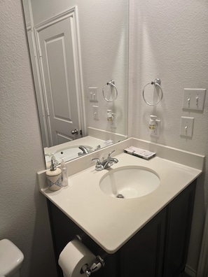 Towels, soap, toilet paper