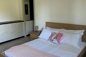 2 chambres, coffres-forts dans les chambres, fer et planche à repasser