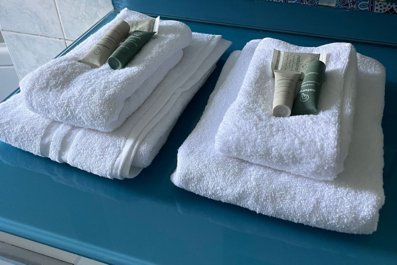 Dusche, Haartrockner, Bidet, Handtücher