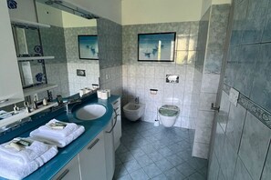 シャワー、ヘアドライヤー、ビデ、タオル