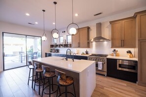 Fridge, microwave, oven, stovetop - Monthly Stay Retreat | Heated Pool + Hot Tub | Near Intel (Chandler)