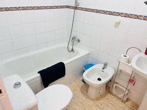 Hair dryer, towels