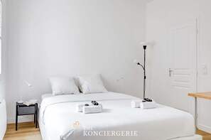 1 bedroom, iron/ironing board, travel crib, WiFi