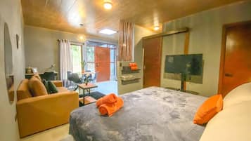 1 dormitorio, escritorio, wifi gratis y ropa de cama