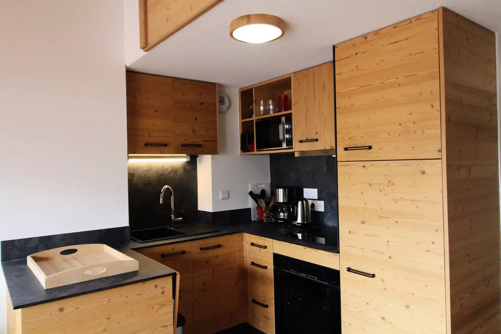 Fridge, microwave, dishwasher, toaster