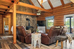 Televisión, chimenea