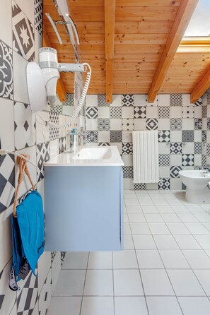 Een douche, een haardroger, een bidet