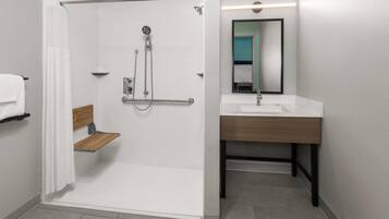 Room, 2 Queen Beds, Mobility Accessible, Non Smoking (Bathtub W/grab Bars) | Accessible bathroom
