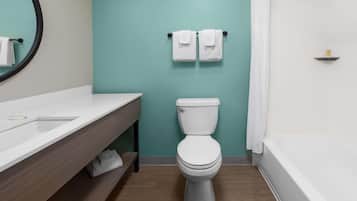 Suite, 2 Queen Beds, Non Smoking | Bathroom | Towels, toilet paper