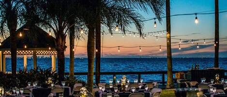 Área externa para banquete