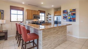 Microwave, oven, stovetop, dishwasher