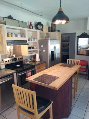 Fridge, oven, stovetop, dishwasher