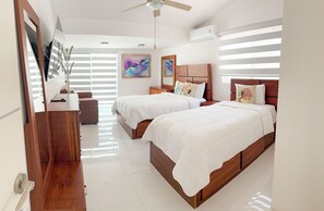 4 chambres, fer et planche à repasser, accès Internet, draps fournis