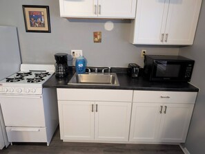 Fridge, microwave, oven, stovetop - Spacious Studio near Brady St (Milwaukee)