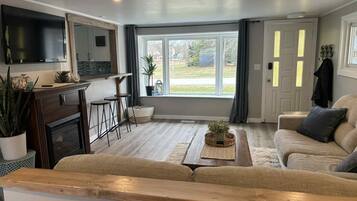 TV connectée, cheminée