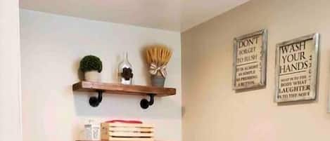 Hair dryer, towels