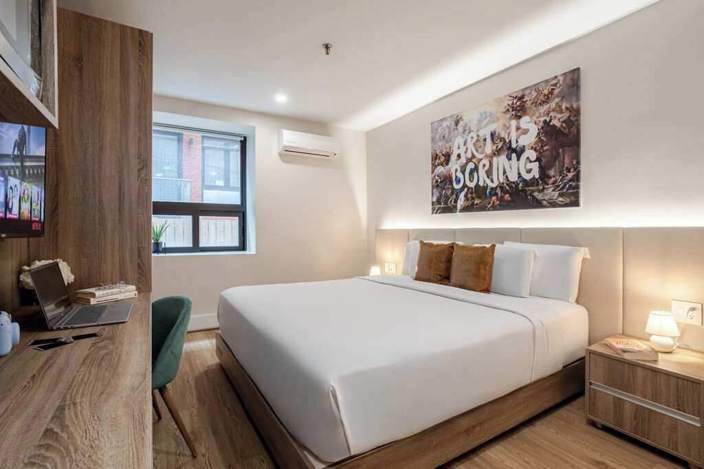 1 Schlafzimmer, Schreibtisch, Bügeleisen/Bügelbrett, WLAN