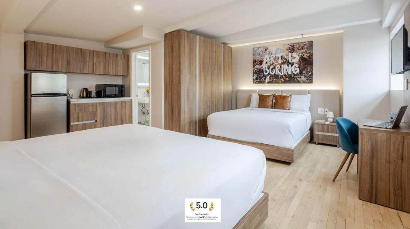 1 soverom, skrivebord, strykejern/-brett og wi-fi