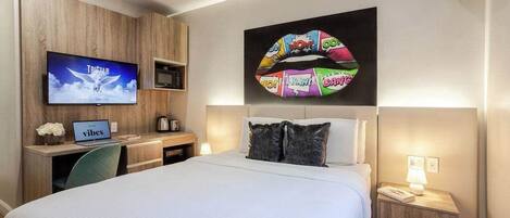 1 soverom, skrivebord, strykejern/-brett og wi-fi